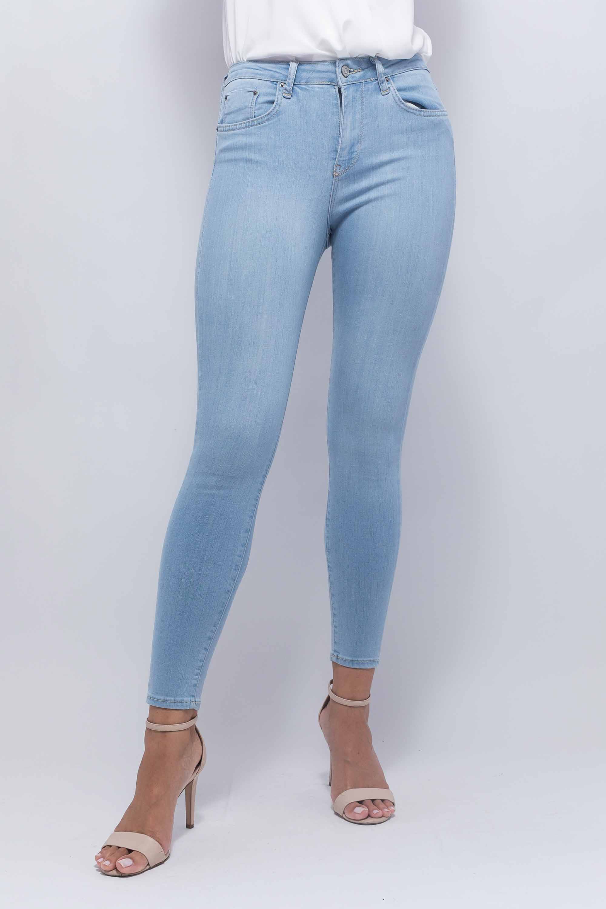 High rise washed skinny jeans - BOUTIQNA